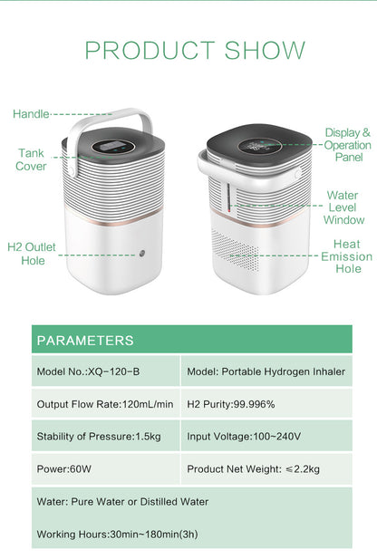 Portable Hydrogen Inhaler